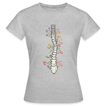 Skoliose-Operation Erholung Kurvig und stolz - Frauen T-Shirt - Grau meliert - Vorne - AI Model Female 172 dark (172cm)