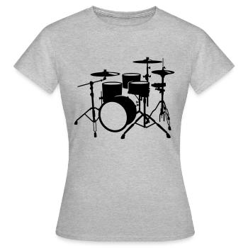 Percussion - T-shirt Femme - gris chiné - Devant - AI Model Female 172 dark (172cm)