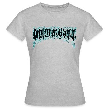 Drum and Bass Design - T-shirt Femme - gris chiné - Devant - AI Model Female 172 dark (172cm)