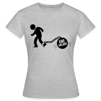 Ehesklave - Frauen T-Shirt - Grau meliert - Vorne - AI Model Female 172 dark (172cm)
