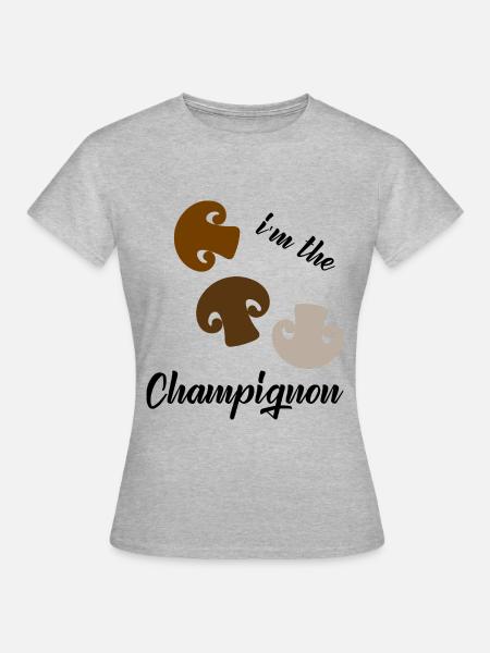 I'm the Champignon - Frauen T-Shirt - Grau meliert
