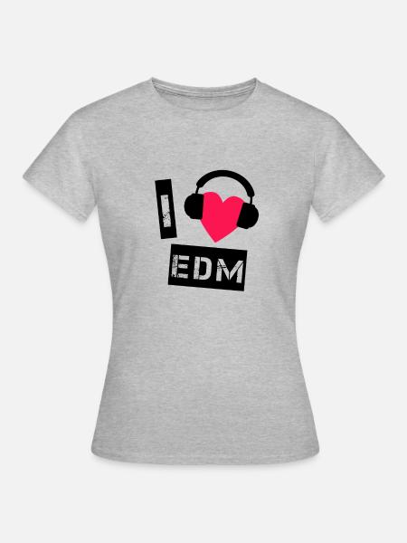EDM ELECTRO - Frauen T-Shirt - Grau meliert