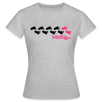 Loading Baby Girl Design - Frauen T-Shirt - Grau meliert - Vorne - AI Model Female 172 dark (172cm)