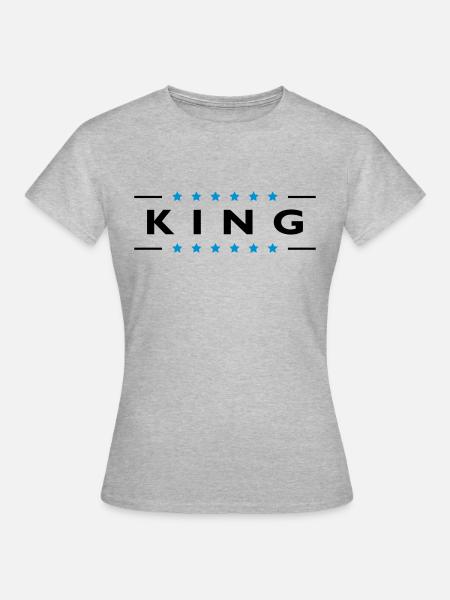 King - Frauen T-Shirt - Grau meliert