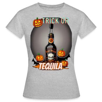 Trick oder Tequila - Frauen T-Shirt - Grau meliert - Vorne - AI Model Female 172 dark (172cm)