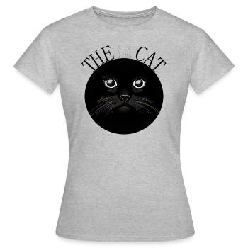 The Cat - Die Katze - Women's T-Shirt - heather grey - Front - AI Model Female 172 dark (172cm)