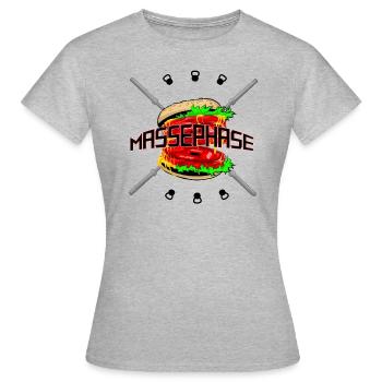 Phase de masse - T-shirt Femme - gris chiné - Devant - AI Model Female 172 dark (172cm)