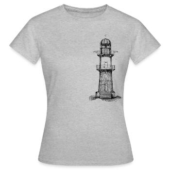 Phare de la mer Baltique - T-shirt Femme - gris chiné - Devant - AI Model Female 172 dark (172cm)