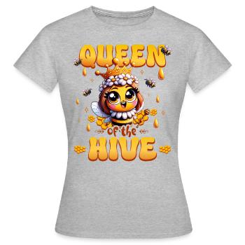 Königin des Bienenstocks liebt Bienen Mama - Frauen T-Shirt - Grau meliert - Vorne - AI Model Female 172 dark (172cm)