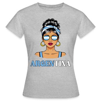 Argentina Flag Women Argentina - Women's T-Shirt - heather grey - Front - AI Model Female 172 dark (172cm)