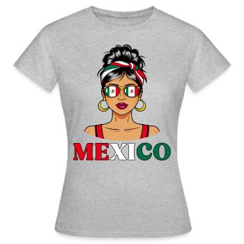 Mexico Flag Mexican Women - Women's T-Shirt - heather grey - Front - AI Model Female 172 dark (172cm)