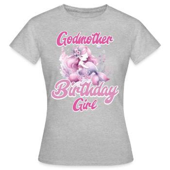 Godmother Birthday Daughter Godmother - Women's T-Shirt - heather grey - Front - AI Model Female 172 dark (172cm)