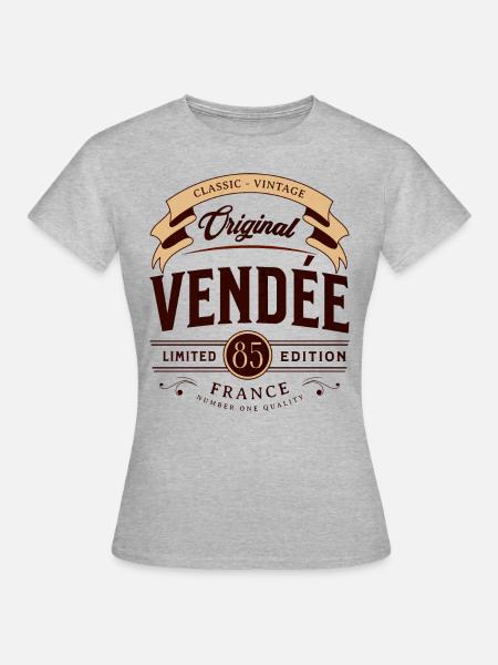 Departement Vendée Frankreich - Frauen T-Shirt - Grau meliert