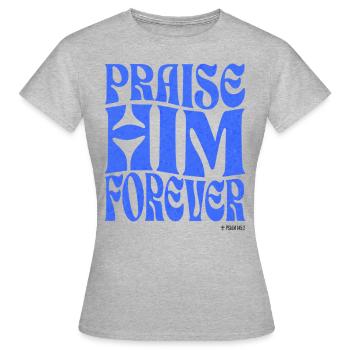 Christentum Christlicher Bibelvers - Frauen T-Shirt - Grau meliert - Vorne - AI Model Female 172 dark (172cm)