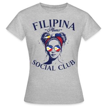 Philippinen Flagge Club Frau Mutter Philippinen - Frauen T-Shirt - Grau meliert - Vorne - AI Model Female 172 dark (172cm)