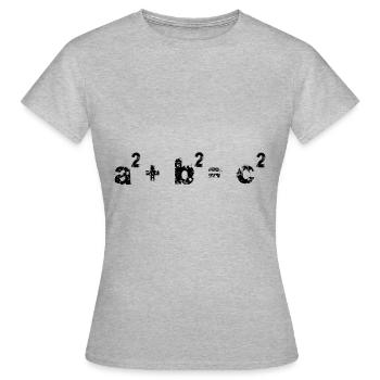 Satz des Pythagoras Shirt - Frauen T-Shirt - Grau meliert - Vorne - AI Model Female 172 dark (172cm)