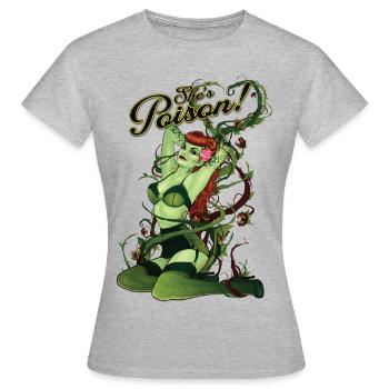 DC Comics Bombshells Poison Ivy - Women's T-Shirt - heather grey - Front - AI Model Female 172 dark (172cm)