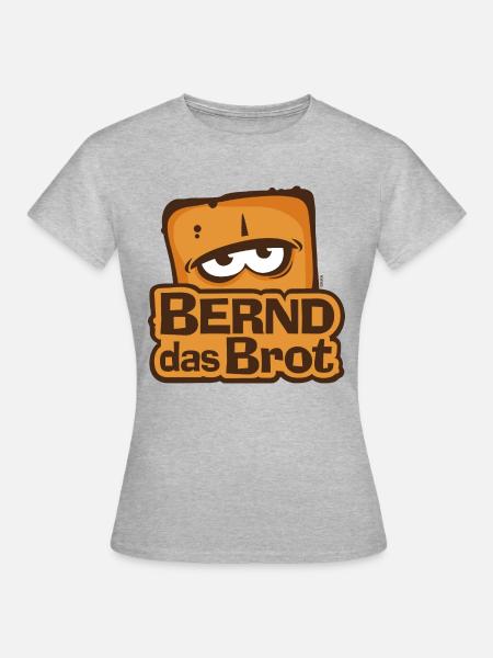Bernd Das Brot Logo - Frauen T-Shirt - Grau meliert