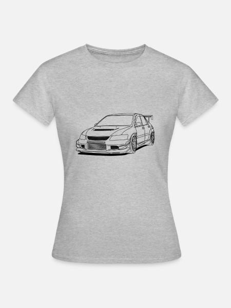 Lancer outlines - Frauen T-Shirt - Grau meliert