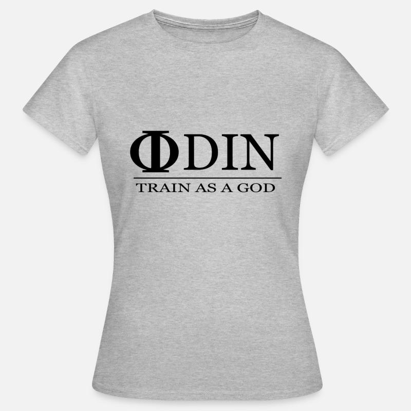 Odin Train as a God - Training Motivation Gift - Women's T-Shirt - heather grey