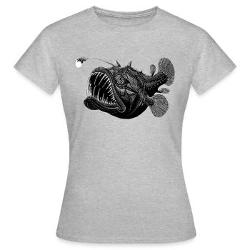 Poissons d'eau profonde - T-shirt Femme - gris chiné - Devant - AI Model Female 172 dark (172cm)