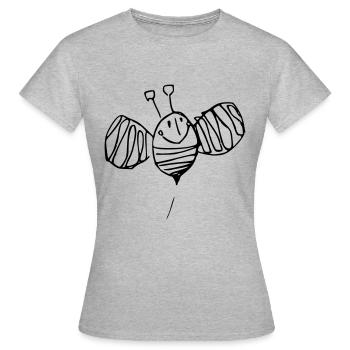Les abeilles - T-shirt Femme - gris chiné - Devant - AI Model Female 172 dark (172cm)