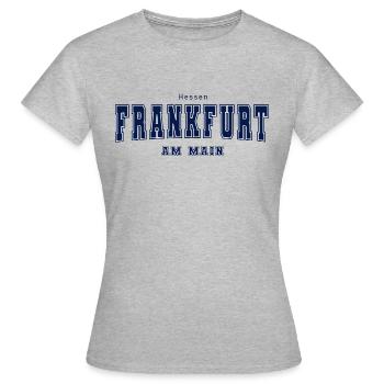 Frankfurt am Main - Frauen T-Shirt - Grau meliert - Vorne - AI Model Female 172 dark (172cm)