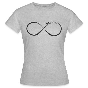 Unendlichkeit Mama - Frauen T-Shirt - Grau meliert - Vorne - AI Model Female 172 dark (172cm)