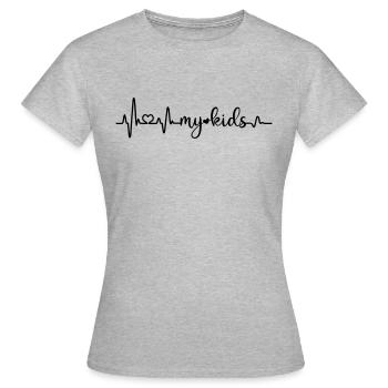 I love my kids father mother son daughter - Women's T-Shirt - heather grey - Front - AI Model Female 172 dark (172cm)
