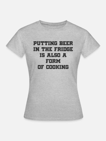 Bier-Shirt - Frauen T-Shirt - Grau meliert