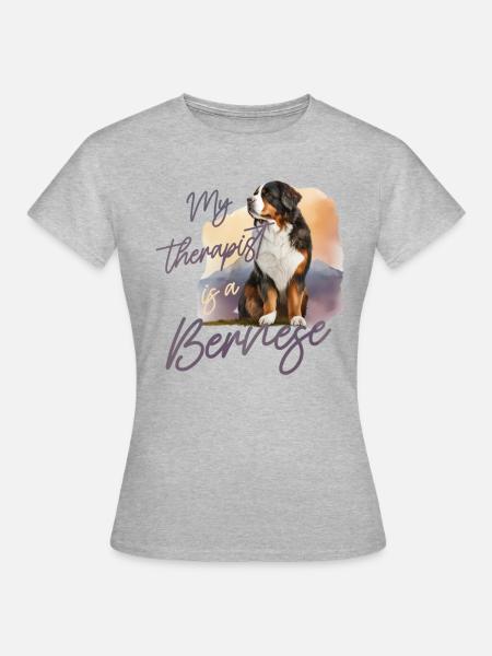 Berner Sennenhund - Frauen T-Shirt - Grau meliert