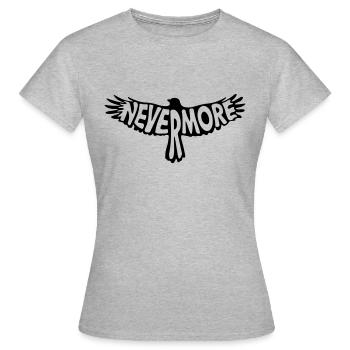 Nevermore - Frauen T-Shirt - Grau meliert - Vorne - AI Model Female 172 dark (172cm)