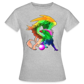 Oiseau mythologique - T-shirt Femme - gris chiné - Devant - AI Model Female 172 dark (172cm)
