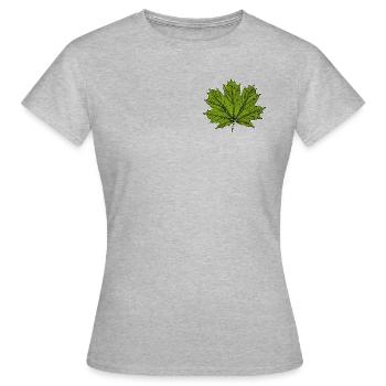 Érable / Feuille - T-shirt Femme - gris chiné - Devant - AI Model Female 172 dark (172cm)