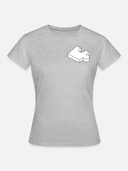 Puzzleteil - Frauen T-Shirt - Grau meliert