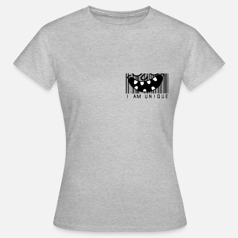 Ich bin einzigartig - Frauen T-Shirt - Grau meliert
