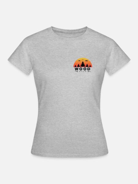 WOOD - Frauen T-Shirt - Grau meliert