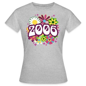 Hippi 20 Ans Femme Anniversaire 2006 - T-shirt Femme - gris chiné - Devant - AI Model Female 172 dark (172cm)