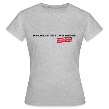 Ponctuation sauver des mariages! - T-shirt Femme - gris chiné - Devant - AI Model Female 172 dark (172cm)