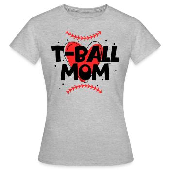 Tball Elternspieler T-Ball Mama - Frauen T-Shirt - Grau meliert - Vorne - AI Model Female 172 dark (172cm)