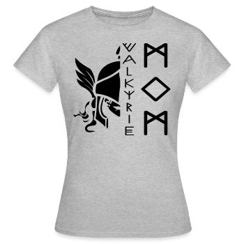 Frau Mythologie Wikingermutter Walküre - Frauen T-Shirt - Grau meliert - Vorne - AI Model Female 172 dark (172cm)