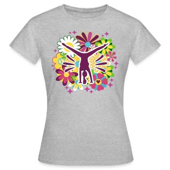Cadeau Gymnastique Maman Gymnaste - T-shirt Femme - gris chiné - Devant - AI Model Female 172 dark (172cm)