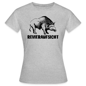 Revieraufsicht, Jäger und Jagd - Jäger - Jagd - Fa - Frauen T-Shirt - Grau meliert - Vorne - AI Model Female 172 dark (172cm)