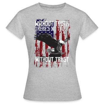 Vérité confiance démocratie aigle amérique - T-shirt Femme - gris chiné - Devant - AI Model Female 172 dark (172cm)