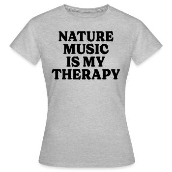 Fan Musique Relaxation Thérapie Musique De Nature - T-shirt Femme - gris chiné - Devant - AI Model Female 172 dark (172cm)