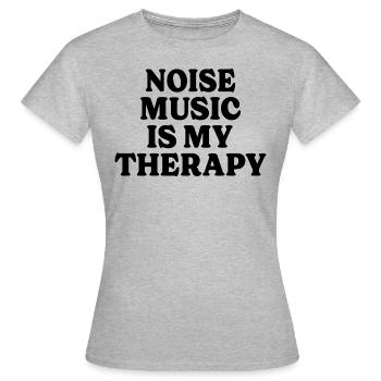 Fächermusik Geräuschtherapie Musik Lärm - Frauen T-Shirt - Grau meliert - Vorne - AI Model Female 172 dark (172cm)