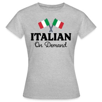 Italian Translator Italian Interpreter - Women's T-Shirt - heather grey - Front - AI Model Female 172 dark (172cm)