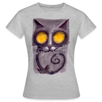 Serial Cat 13 - T-shirt Femme - gris chiné - Devant - AI Model Female 172 dark (172cm)