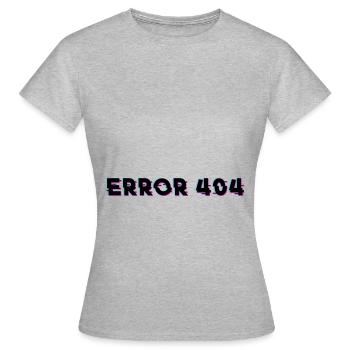 internet error 404 - Internet Fehler 404 - Frauen T-Shirt - Grau meliert - Vorne - AI Model Female 172 dark (172cm)