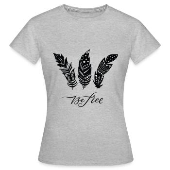 Soyez libre Springs - T-shirt Femme - gris chiné - Devant - AI Model Female 172 dark (172cm)
